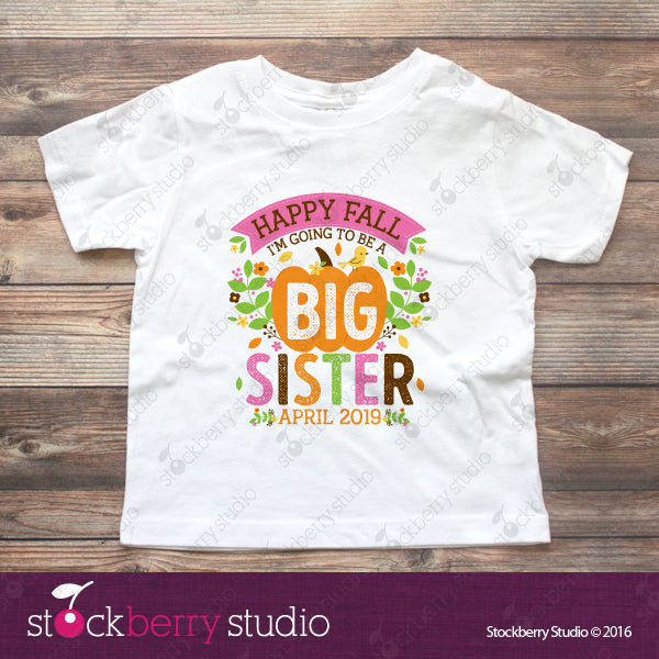 Fall Big Sister Pregnancy Announcement Shirt