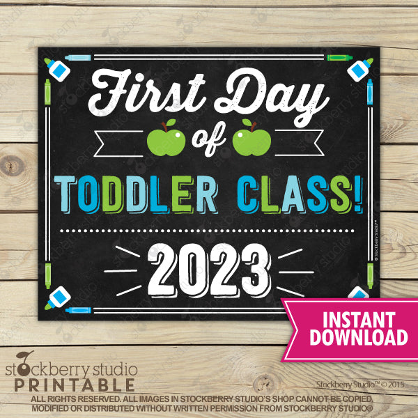 First Day of Preschool Sign (Boy) - Any Grade