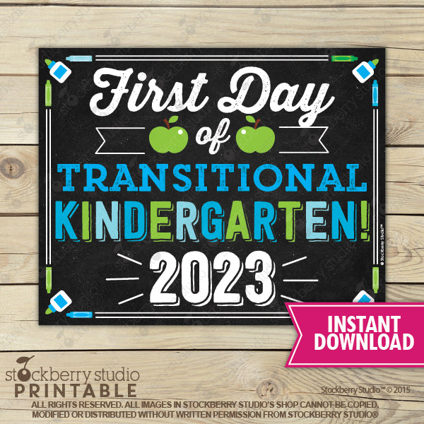 First Day of Preschool Sign (Boy) - Any Grade