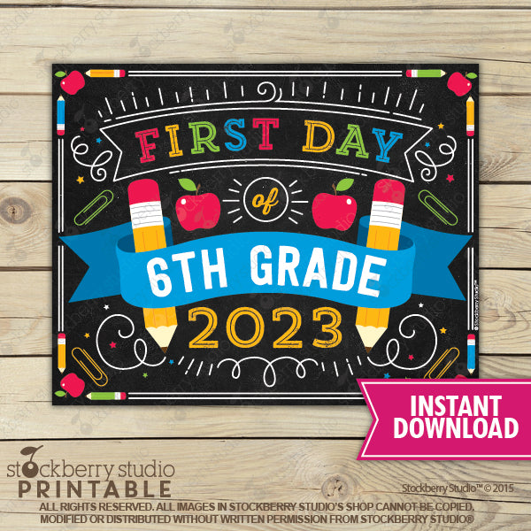 First Day of Preschool Sign - Any Grade