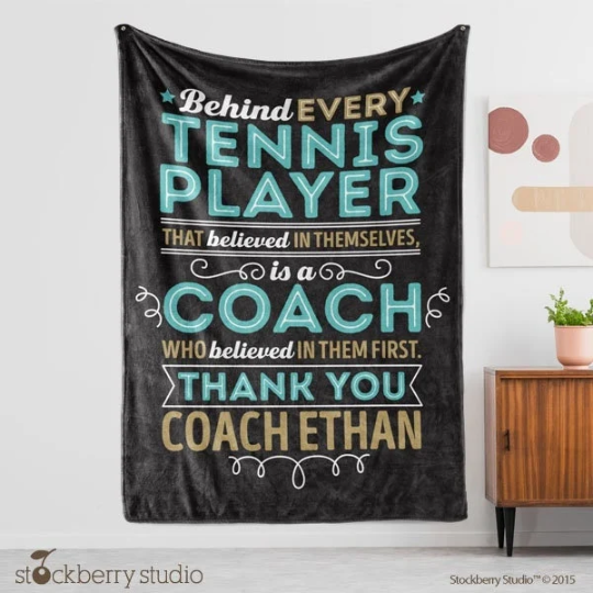 Cheer Coach Personalized Thank You Blanket