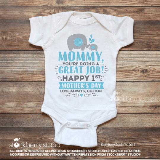 Elephant First Mother's Day Gift - Stockberry Studio