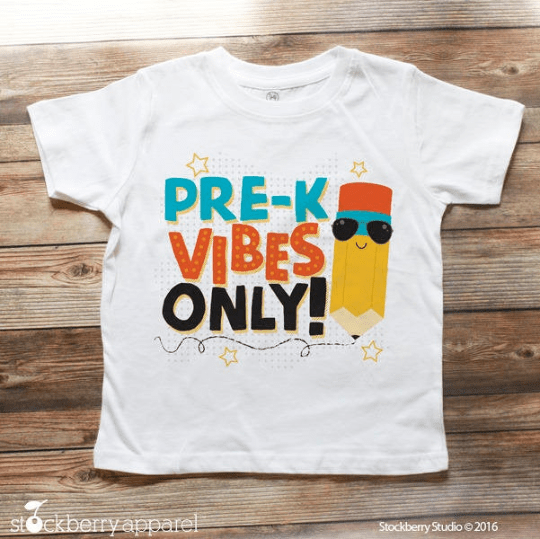 Pre-k Vibes Only Shirt - Preschool Shirt - Stockberry Studio