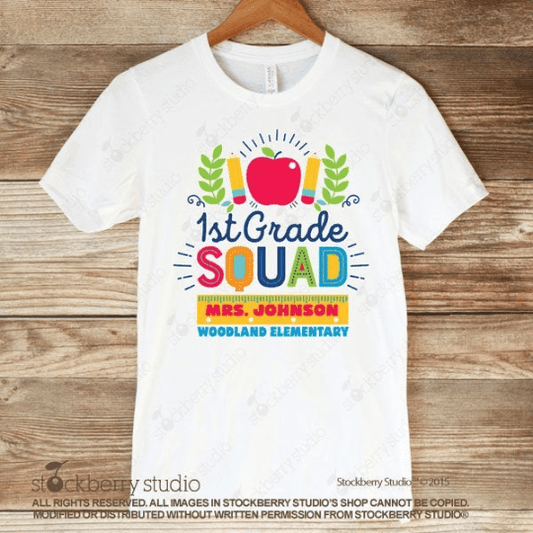 1st Grade Squad Shirt - Teacher Team Shirt - Stockberry Studio