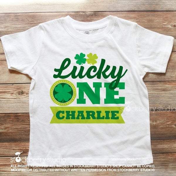Lucky One, First Birthday - St Patrick's Day Shirt - Stockberry Studio