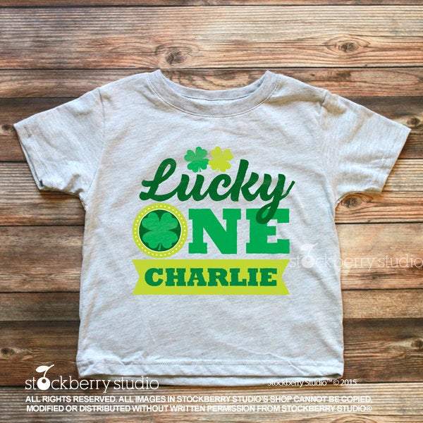 Lucky One, First Birthday - St Patrick's Day Shirt - Stockberry Studio