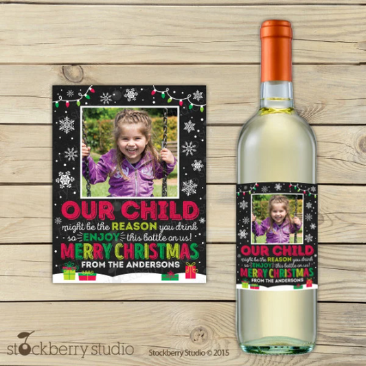 Christmas Teacher Gift Wine Label Printable