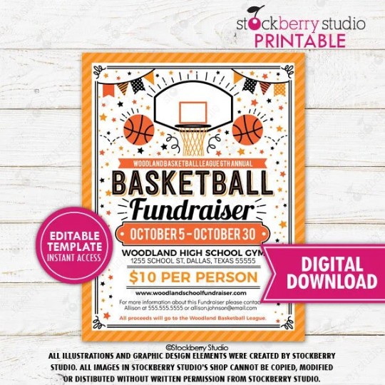 Basketball Fundraiser Flyer