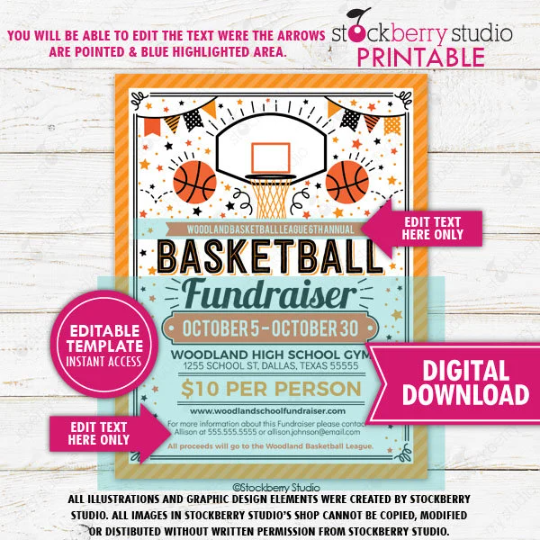 Basketball Fundraiser Flyer