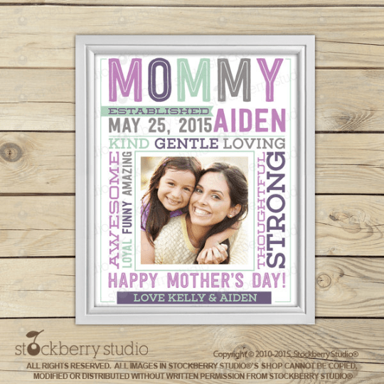 Mom Wall Art - Mom Birthday Gift - First Mother's Day Gift Printable - Stockberry Studio