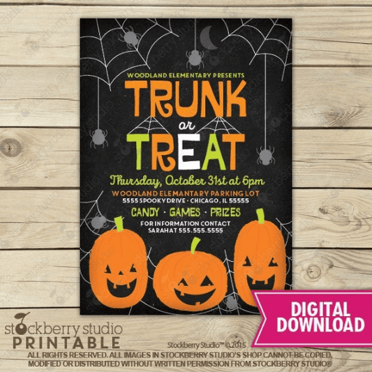 Trunk or Treat Halloween Flyer - Stockberry Studio