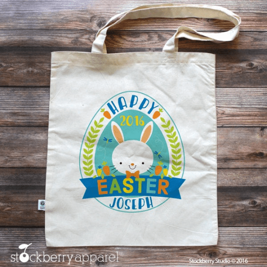 Easter Bag - Easter Bunny Tote - Easter Gifts for Toddlers - Stockberry Studio