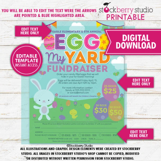 Easter Egg My Yard Form Fundraiser