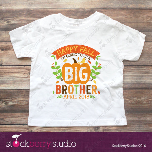 Fall Big Brother Pregnancy Announcement Shirt