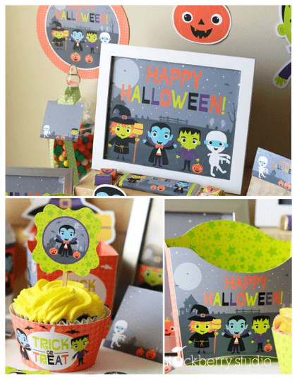 Halloween Printable Party Kit Decorations - Stockberry Studio
