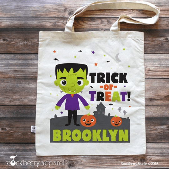 Trick or Treat Bag - Halloween Tote Bag for Kids - Stockberry Studio