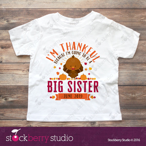 Thanksgiving Big Sister T-Shirt