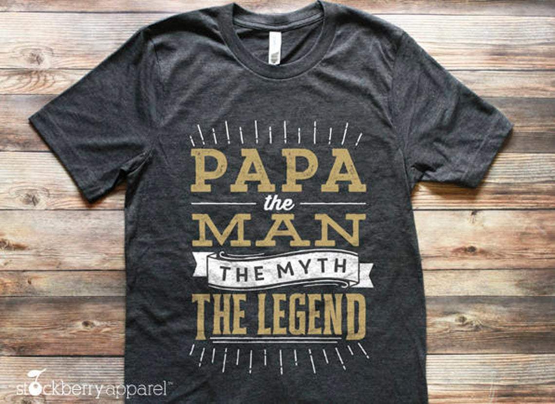 Fathers Day Gift - Papa The Man The Myth The Legend Shirt - Stockberry Studio