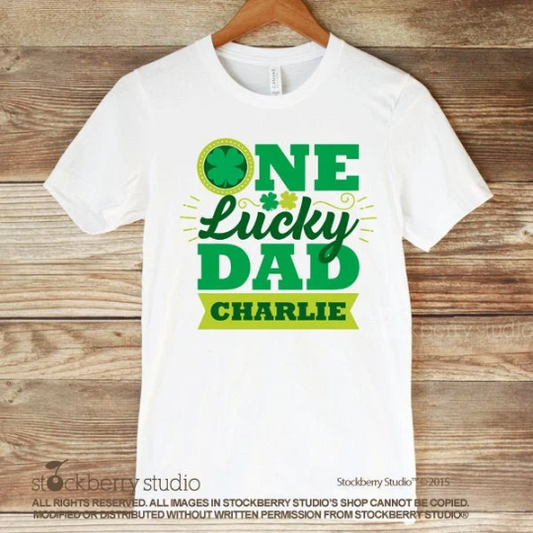 One Lucky Dad St Patricks Day Shirt