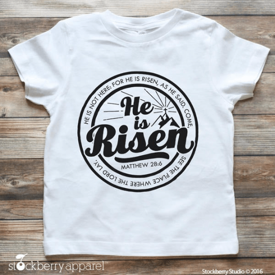 He is Risen Easter Shirt - Youth - Stockberry Studio