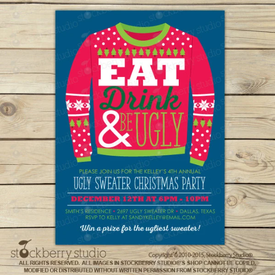 Ugly Christmas Sweater Invitation